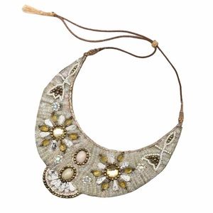Anthro Bejeweled Bib Collar statement necklace